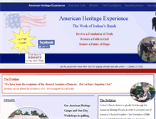 Tablet Screenshot of americanheritageexperience.joshuashands.org